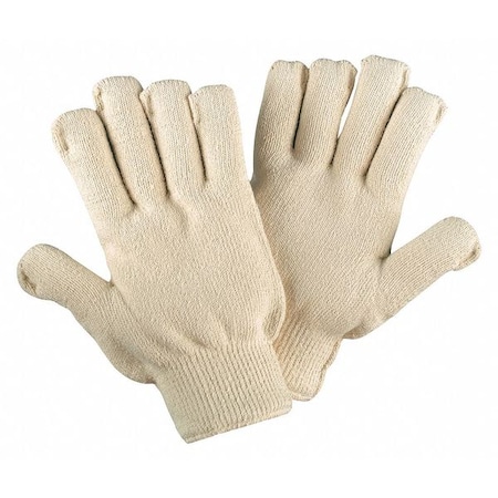 Knit Gloves, Cotton Terrycloth, White, 12 PK MPN:9450K