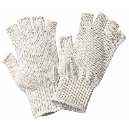 Knit Gloves, Cotton Polyester Blend, None Uncoated, White, S, 12 PK MPN:9509SM