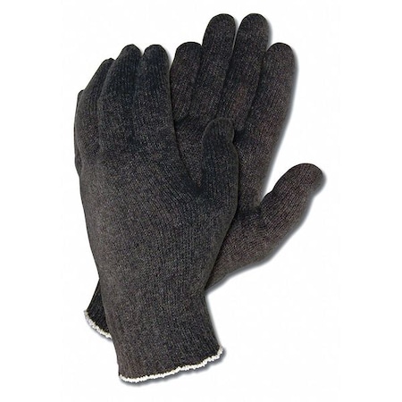 Knit Gloves, Cotton, None Uncoated, Black, S, 12 PK MPN:9610SB