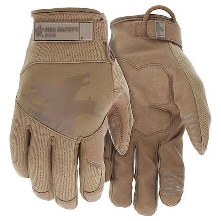 963 Mechanics Gloves, Synthetic Leather Palm, Nylon, Spandex Back, 2XL, Beige/Brown MPN:963XXL