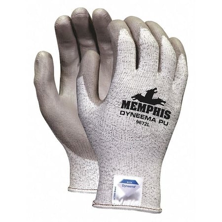 Cut-Resistant Coated Gloves, Cut Level A3, Dipped, Polyurethane, Smooth, M 1 PR MPN:9672M
