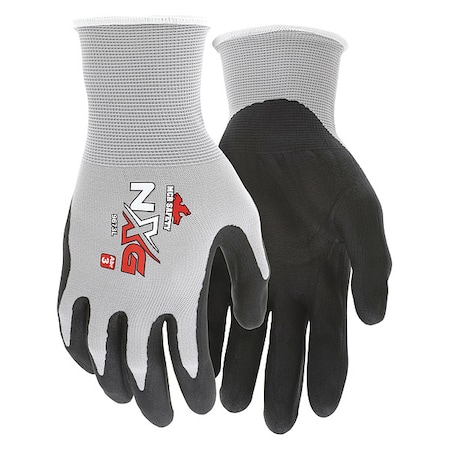 Coated Gloves, Foam Nitrile, Foam, Palm, 3 Abrasion Level, Gray, XS (6) 1 PR MPN:9673XS