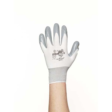 Coated Gloves, Foam Latex, Foam, Palm, 0 Abrasion Level, White, XS (6) 1 PR MPN:9674XS