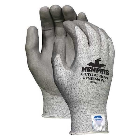 Cut-Resistant Coated Gloves, Cut Level A3, Dipped, Polyurethane, Smooth, M 1 PR MPN:9676M