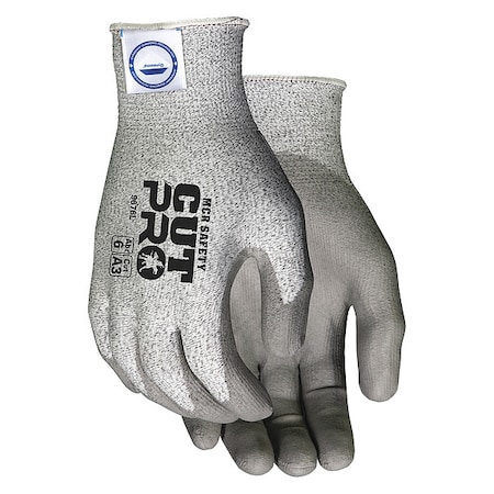 Cut-Resistant Coated Gloves, Cut Level A3, Dipped, Polyurethane, Smooth, 2XL 1 PR MPN:9676XXL