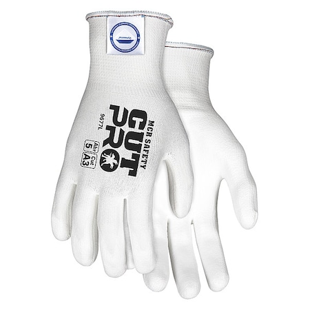 Cut-Resistant Coated Gloves, Cut Level A3, Dipped, Polyurethane, Smooth, M 1 PR MPN:9677M