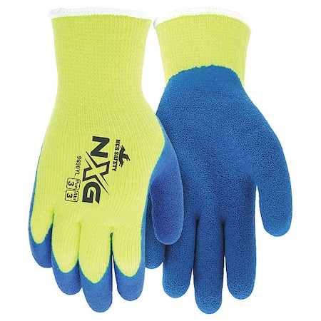 Hi-Vis Cold Protection Cut-Resistant Gloves, Cotton/Polyester/Acrylic Lining, Green, M ( 8 ) MPN:9690YM
