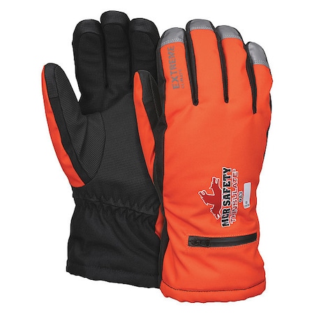 983 Mechanics Gloves, Polyurethane Palm, High-Visibility Orange MPN:983M
