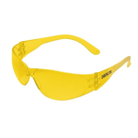 Checklite (CL1), Safety Glasses, Duramass Hard Coat, Amber Lens, Smaller Frame Size, Lightweight MPN:CL114