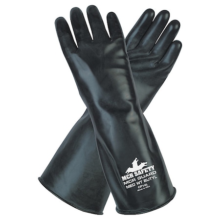 CP14 Chemical Resistant Gloves, Butyl, 14 in L, 14 mil, Black, L, 1 PR MPN:CP14L