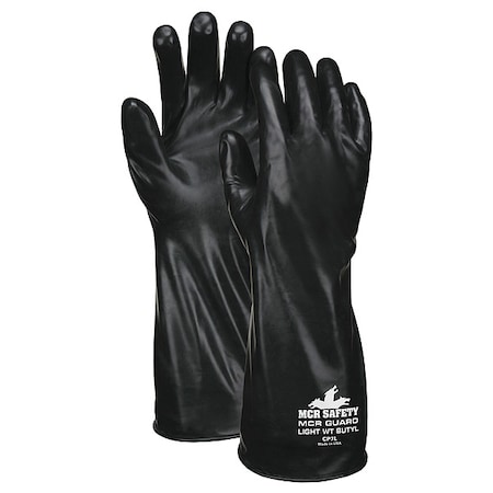 CP7 Chemical Resistant Gloves, Butyl, 14 in L, 7 mil, Black, S, 1 PR MPN:CP7S