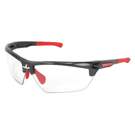 Dominator (DM3), Safety Glasses, MAX3 Hard Coat, Polycarbonate Lens, Gun Metal Frame, Half Frame MPN:DM1310P