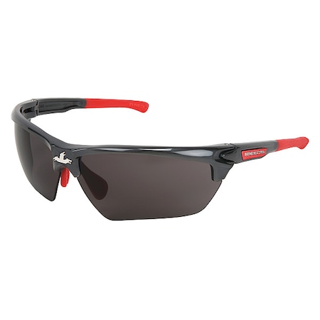 Dominator (DM3), Safety Glasses, MAX3 Hard Coat, Polycarbonate Lens, Gun Metal Frame, Half Frame MPN:DM1312P