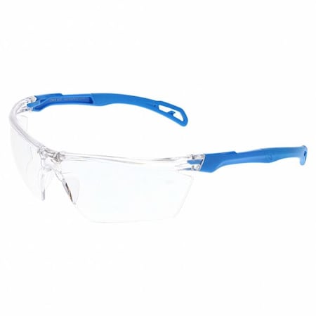 Dominator (DM3-MD), Safety Glasses, Duramass Hard Coat, Polycarbonate Lens, Aqua Blue Frame MPN:DM3MD10