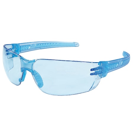 Hulk HK2, Safety Glasses, MAX6 Anti-Fog, Light Blue Lens, Light Blue Frame, Frameless MPN:HK213PF