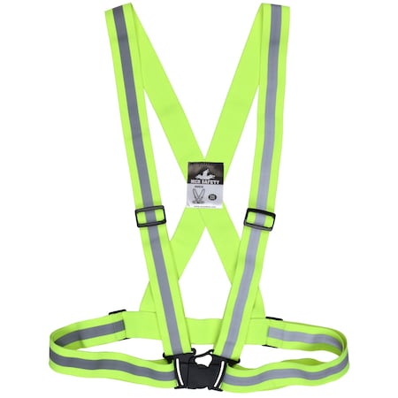 Garments, Hi Vis Lime Elastic Suspenders MPN:HVS18
