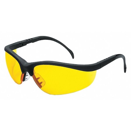 Klondike (KD1), Safety Glasses, Anti-Scratch, Amber Lens, Black Frame, Half Frame MPN:KD114AF
