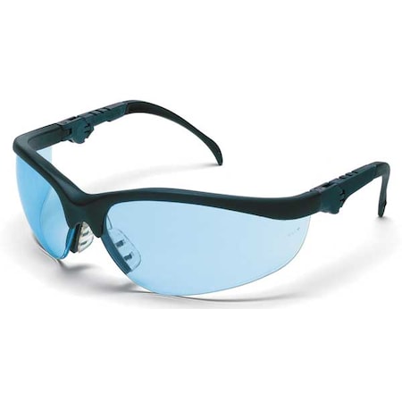 Klondike (KD3), Safety Glasses, Anti-Scratch, Light Blue Lens, Black Frame, Half Frame MPN:KD313