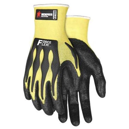 Coated Gloves, Cut Level A2, Nitrile, Flat, L 1 PR MPN:KV100L