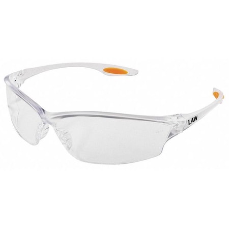 Law (LW2), Safety Glasses, Anti-Scratch, Clear Lens, Clear Frame, Frameless MPN:LW210