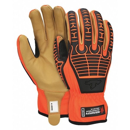 Hi-Vis Cut Resistant Coated Mechanics Gloves, Cut Level A5, Uncoated, None, M 1 PR MPN:MC503M