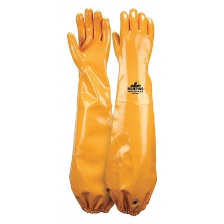 Predaflex Chemical Resistant Gloves, Nitrile, 25 in L, 40.00 mil, Yellow, L, 1 PR MPN:MG9796L