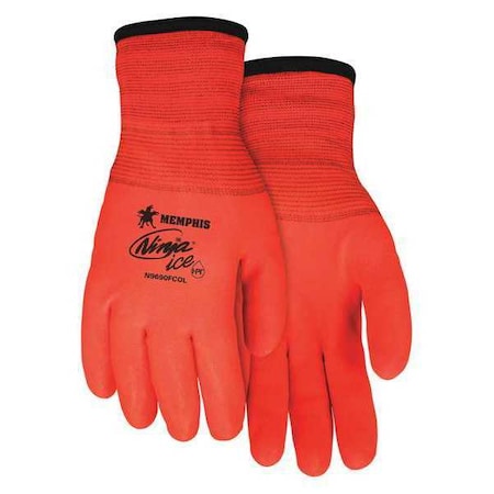 Cold Protection Gloves, Nylon / Acrylic Palm, Acrylic Terry Lining, High-Visibility Orange MPN:N9690FCOXL