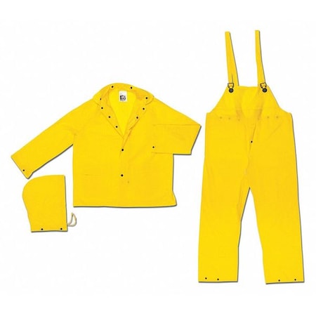 Squall .20Mm Single Ply Pvc Suit 3, 3XL, PVC, Yellow, 3XL MPN:O703X3