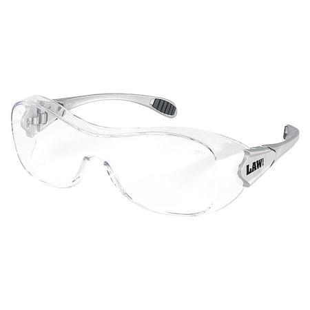 Law (OTG), Safety Glasses, Anti-Fog, Clear Lens, Gray Frame, Frameless MPN:OG110AF