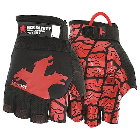 PD1901 Mechanics Gloves, Synthetic Leather Palm, Spandex Back, M, Black MPN:PD1901M