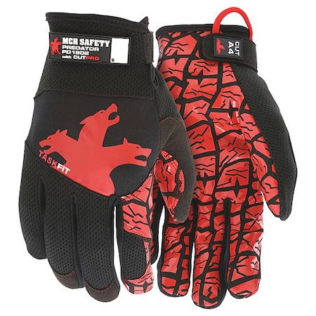 PD1902 Mechanics Gloves, Synthetic Leather Palm, Spandex Back, M, Black MPN:PD1902M