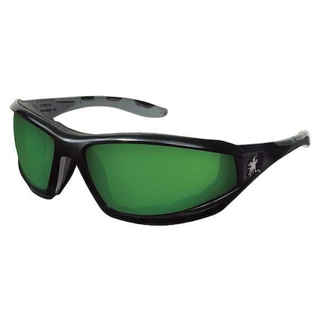 Swagger (RP2), Welding Safety Glasses, Anti-Scratch, Green W1.7 Lens, Black Frame, Full-Frame MPN:RP2120