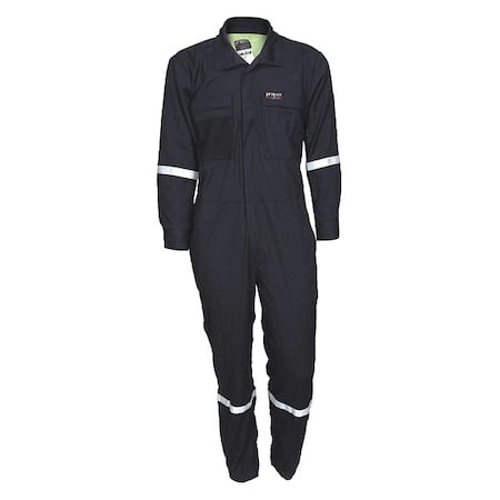 Coverall, 8.9 cal/sq cm ATPV, M, 32 in Inseam, FR Inherent Blend, Zipper MPN:SBC101242T