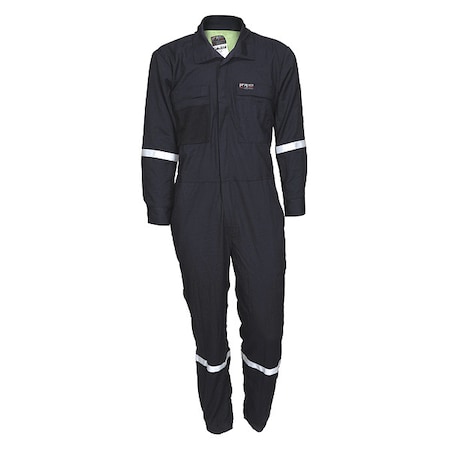 Coverall, 8.9 cal/sq cm ATPV, L, 30 in Inseam, FR Inherent Blend, Zipper MPN:SBC101246