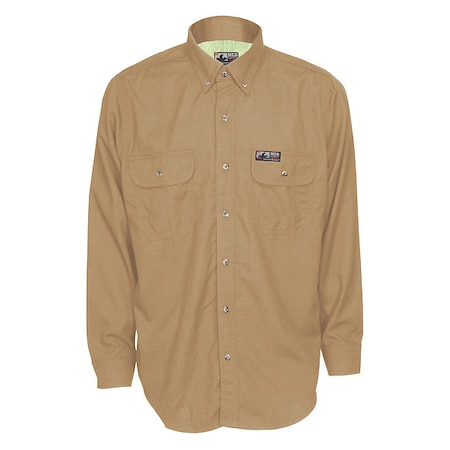 Men's Flame-Resistant Collared Shirt, 8.9 cal/sq cm, L, Inherent Blend and Treated Cotton MPN:SBS1003LT
