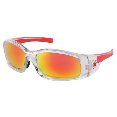 Swagger (SR1), Safety Glasses, Anti-Scratch, Fire Mirror Lens, Clear/Black Frame, Full-Frame MPN:SR14R