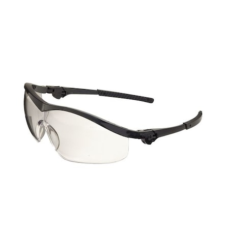ST1, Safety Glasses, Anti-Scratch, Clear Lens, Black Frame, Half Frame MPN:ST110