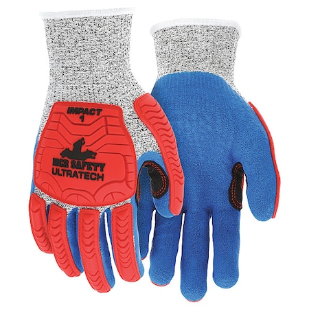 Coated Gloves, Cut Level A4, Dipped, Latex, Rough, L 12 PK MPN:UT1951L
