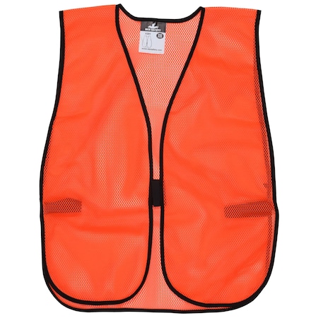 Safety Vest, Orange, Polyester Mesh MPN:V201