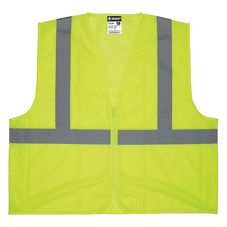 High Visibility Vest, 2XL Size, Unisex MPN:V2CL2MLZX2