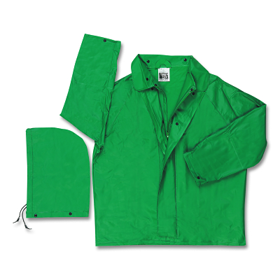 Dominator .42MM Pvc/Nylon Jacket w/Det Hood Grn MPN:388JM