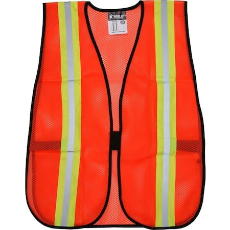 Poly Mesh Safety Vest 2LIME/Silver MPN:V201R