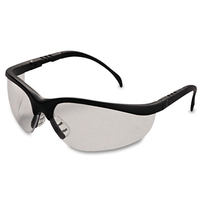 Klondike Black Frame Clear Lens Safety Spectacle MPN:KD110