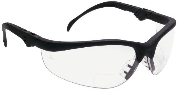 Magnifying Safety Glasses: 2.50, Clear Lenses, Scratch-Resistant, ANSI Z87.1+ MPN:K3H25