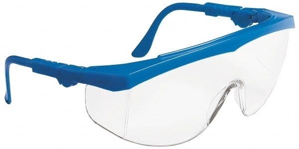 Safety Glasses: Scratch-Resistant, Polycarbonate, Clear Lenses, Half-Framed MPN:TK120
