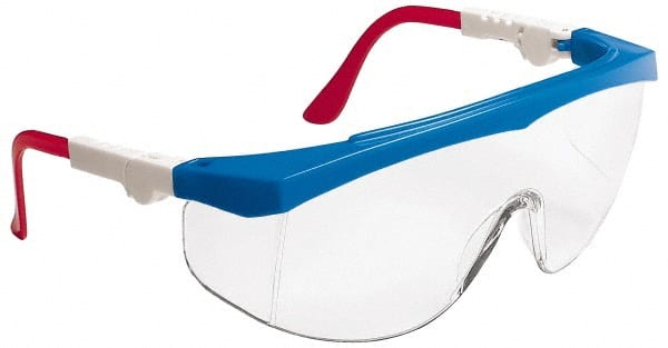 Safety Glasses: Scratch-Resistant, Polycarbonate, Clear Lenses, Half-Framed MPN:TK130