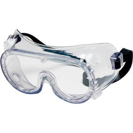 MCR Safety 2235R Chemical Splash Safety Goggles Indirect Vent Rubber Strap Clear AF Lens 2235R