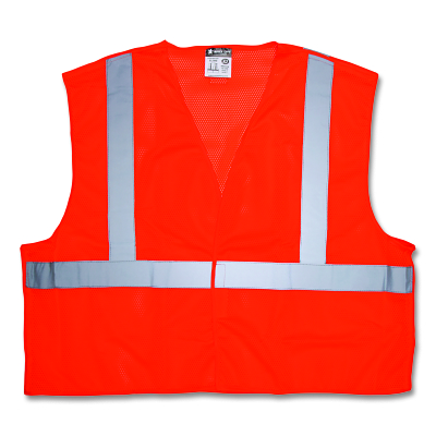 Class Ii Fluorescent Orange Tear-Away Poly Mesh MPN:CL2MOXL