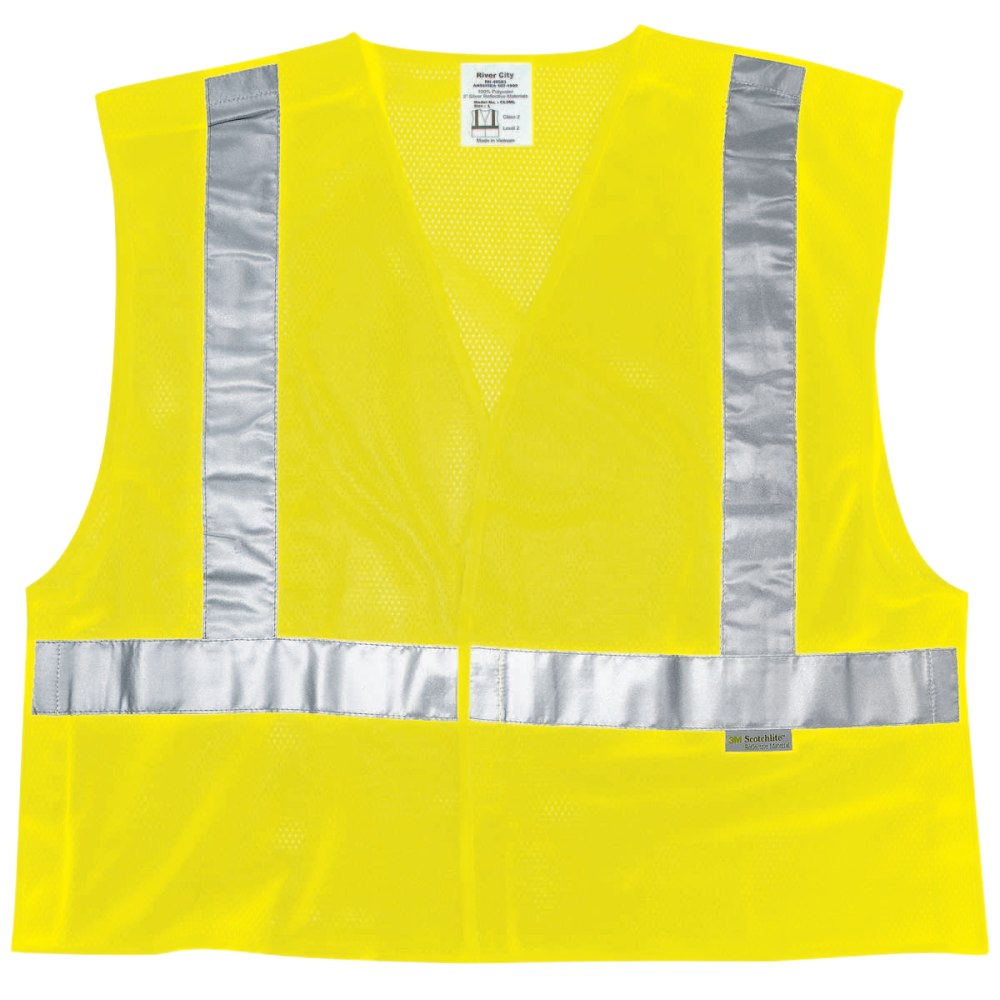 MCR Safety Luminator Class II Tear Away Safety Vests, Medium, Fluorescent Lime MPN:CL2MLM