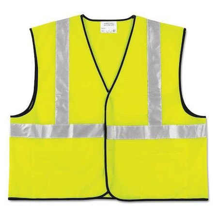Class Ii Solid Poly Fluorescent Lime Safety Vest MPN:VCL2SLL